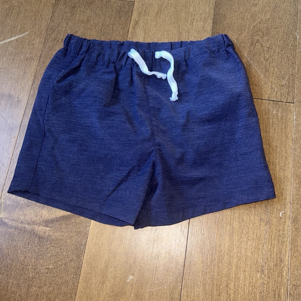 NWT Toddler Andie Swim Blue Trunks Shorts 3T Lined Elastic Waist Pockets Summer